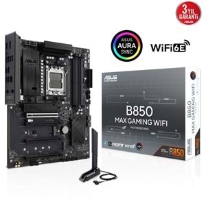 ASUS B850M MAX GAMING WIFI6 DDR5 HDMI DP PCIE 5.0 AM5 mATX