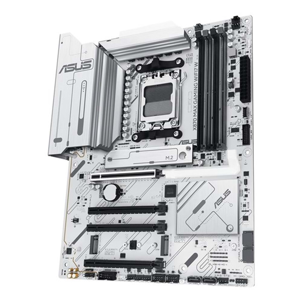 ASUS X870 MAX GAMING WIFI7 W DDR5 HDMI DP PCIE 5.0 AM5 ATX BEYAZ