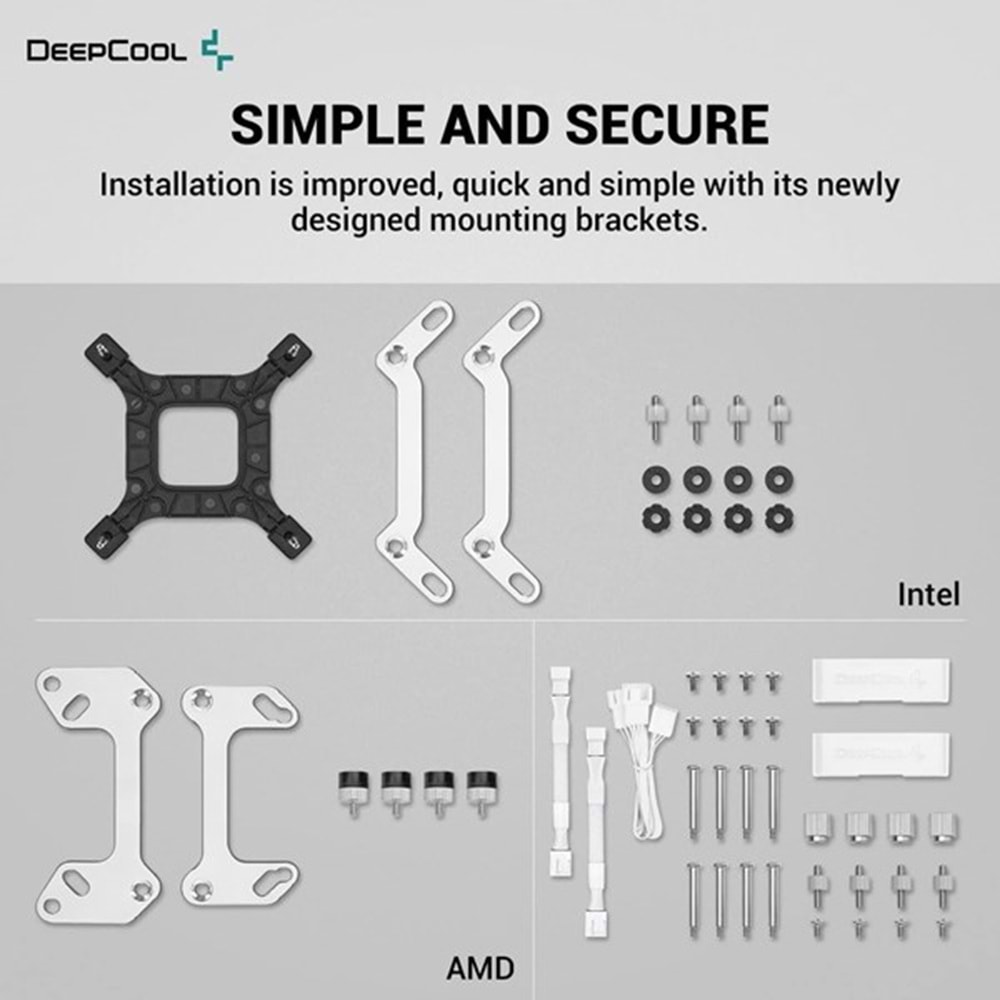 DEEPCOOL 240mm LT520-WH ARGB Sıvı Soğutmalı AM5-1700p İşlemci Fanı