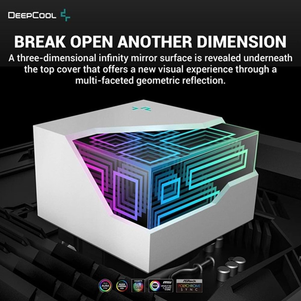 DEEPCOOL 240mm LT520-WH ARGB Sıvı Soğutmalı AM5-1700p İşlemci Fanı