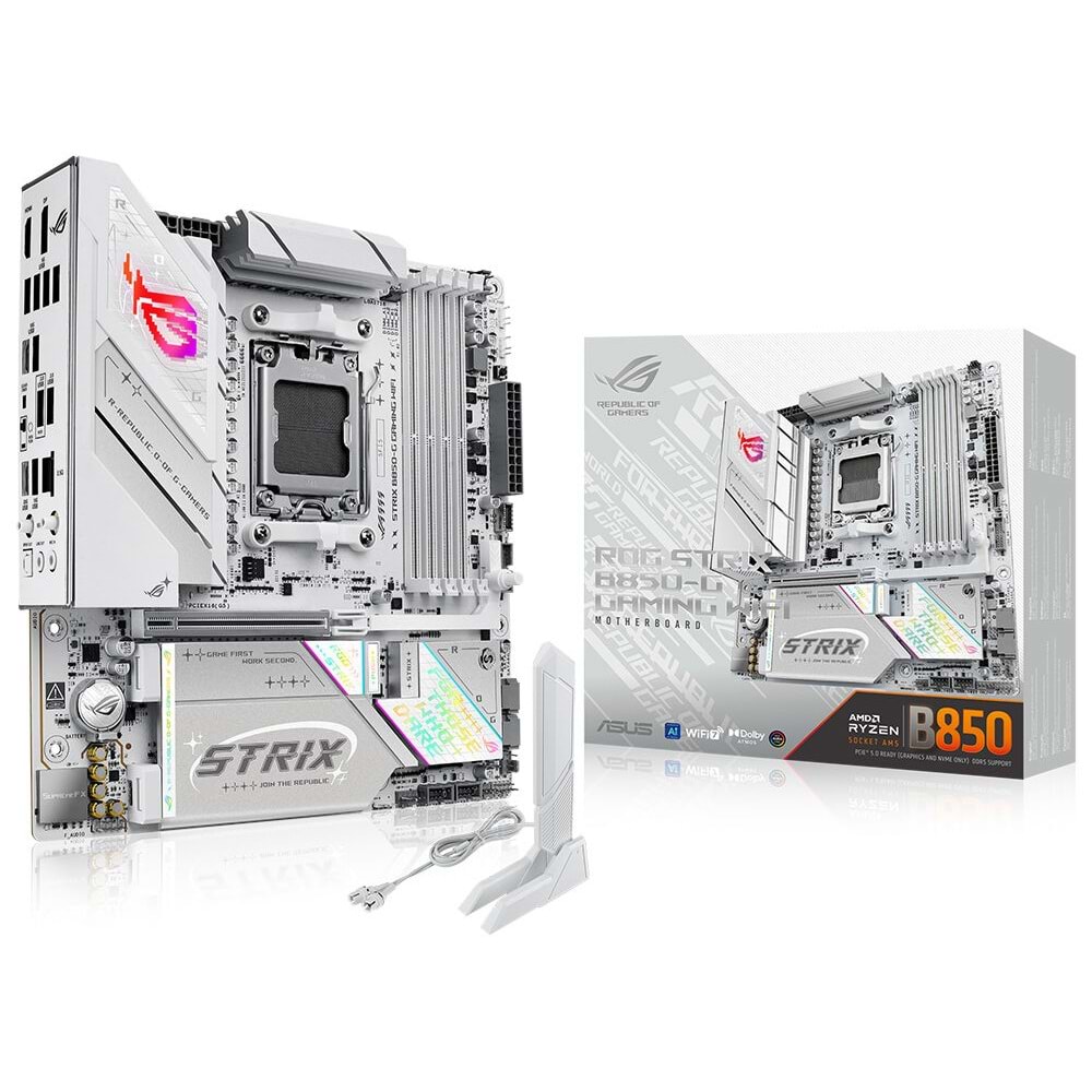 ASUS ROG STRIX B850-G GAMING WIFI7 DDR5 HDMI DP PCIE 5.0 AM5 mATX BEYAZ