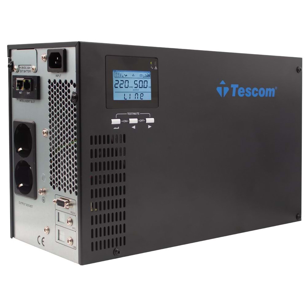 TESCOM 1kva CL101 1/1 Online Ups (SNMP Modül Dahil) 12v 9amper