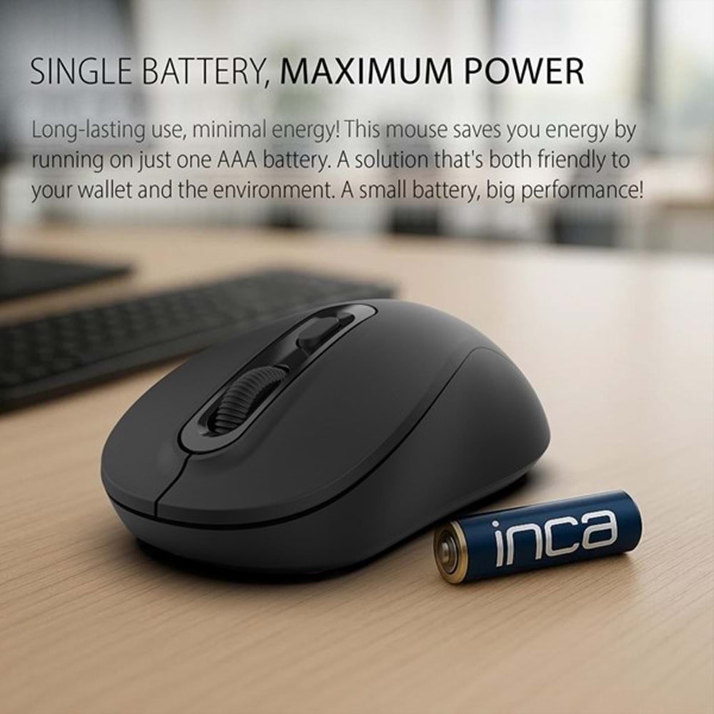 INCA IWM-288T Kablosuz Siyah Mouse