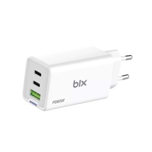 BIX BX3P66G-WE 65W ŞARJ ADAPTÖR TYPE-C/USB Beyaz