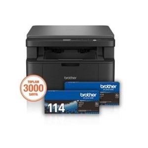 BROTHER A4 Siyah DCP-L1632W Çok Fonksiyonlu Laser Yazıcı USB 2.0,Kablosuz Demo+2 Tonerli