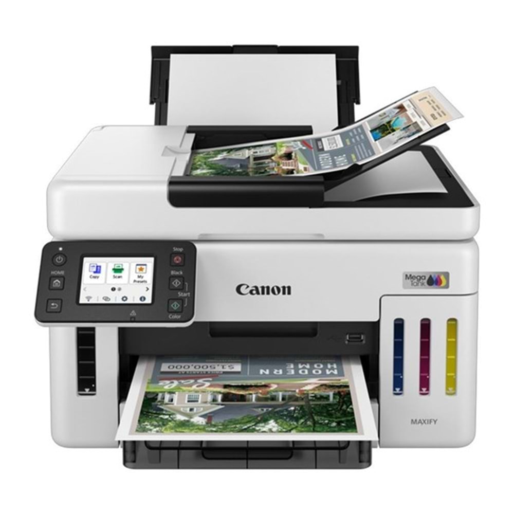 CANON A4 Renkli GX6140 Çok Fonksiyonlu Tanklı Yazıcı USB 2.0,Ethernet,Kablosuz 