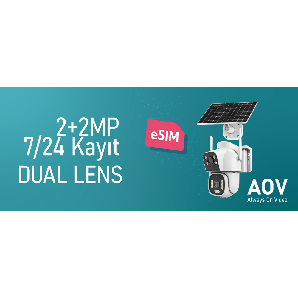 INOX 2+2MP PTZ Speed Dome 3.6mm Kablosuz IP Solar Kamera 4G Sim Kart Destekli X15