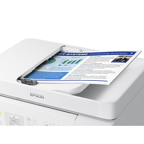 EPSON A4 Renkli L5296 Çok Fonksiyonlu Tanklı Yazıcı Fax USB 2.0,Ethernet,Kablosuz Beyaz