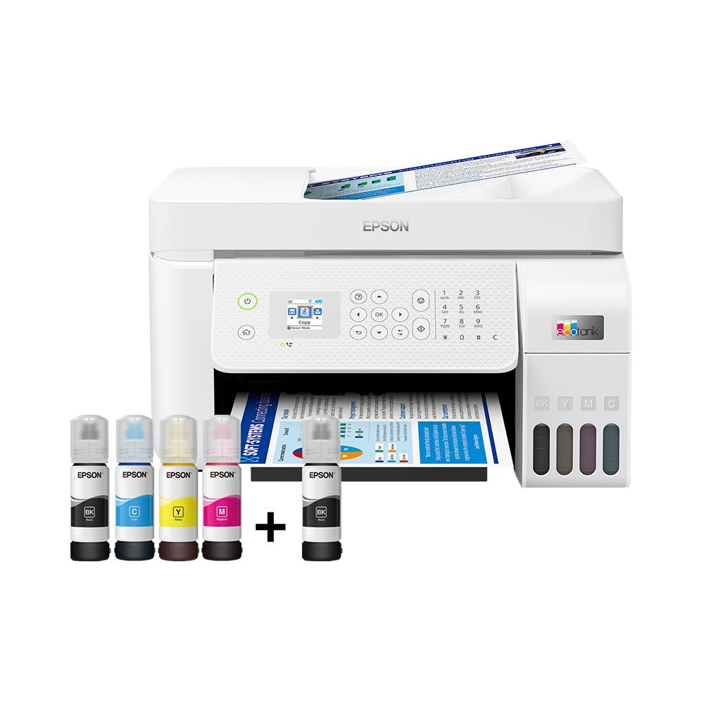 EPSON A4 Renkli L5296 Çok Fonksiyonlu Tanklı Yazıcı Fax USB 2.0,Ethernet,Kablosuz Beyaz
