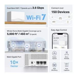 MERCUSYS HALO H25BE Wıfı7 BE3600 Dual Band Router 2-li set