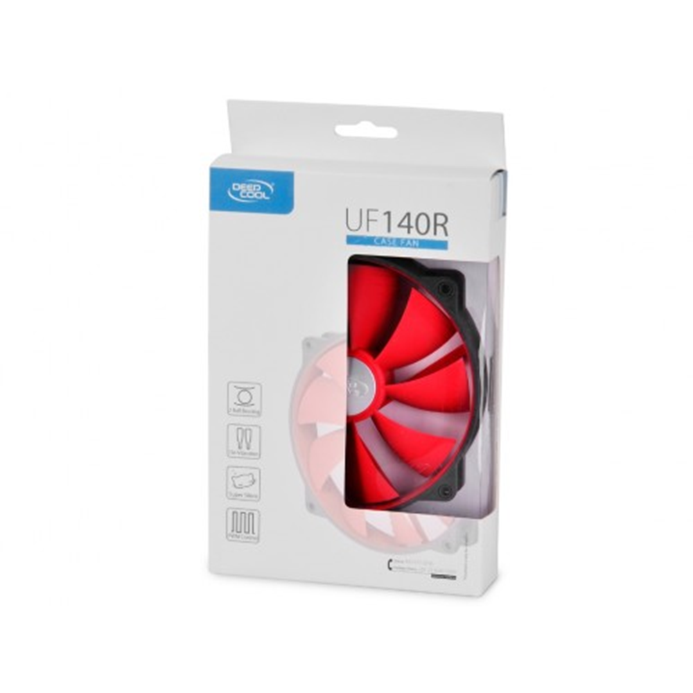 DEEPCOOL UF140R Ultra Sessiz Kasa ve Radyatör Fanı (Kırmızı)