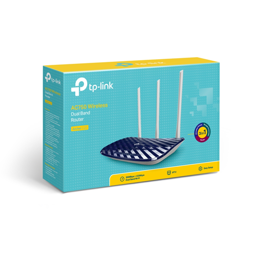 TP-LINK ARCHER C20 10/100Mbps AC750 Dual-Band Ev Ofis Tipi Wıfı Router