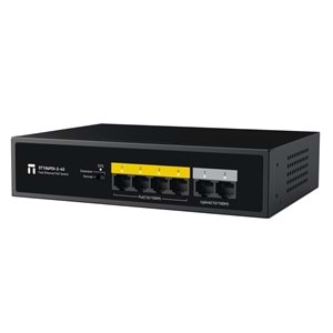 STONET 6port / 4port PoE 43W 2-Uplink 10/100 Yönetilemez Switch ST106PDI-2-43