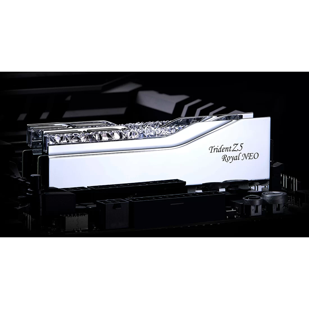 GSKILL 32GB (2X 16GB) DDR5 6000MHZ CL26 DUAL KIT PC RAM TRIDENT Z5 ROYAL NEO SILVER F5-6000J2636H16GX2-TR5NS
