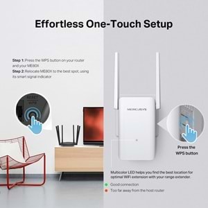 MERCUSYS ME80X AX3000 Mesafe Genişletici Priz Tipi