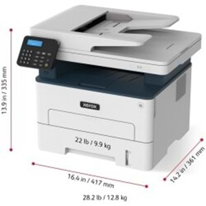 XEROX A4 Siyah B235V_DNI Çok Fonksiyonlu Faxlı Dublex Laser Yazıcı USB 2.0,Ethernet,Kablosuz