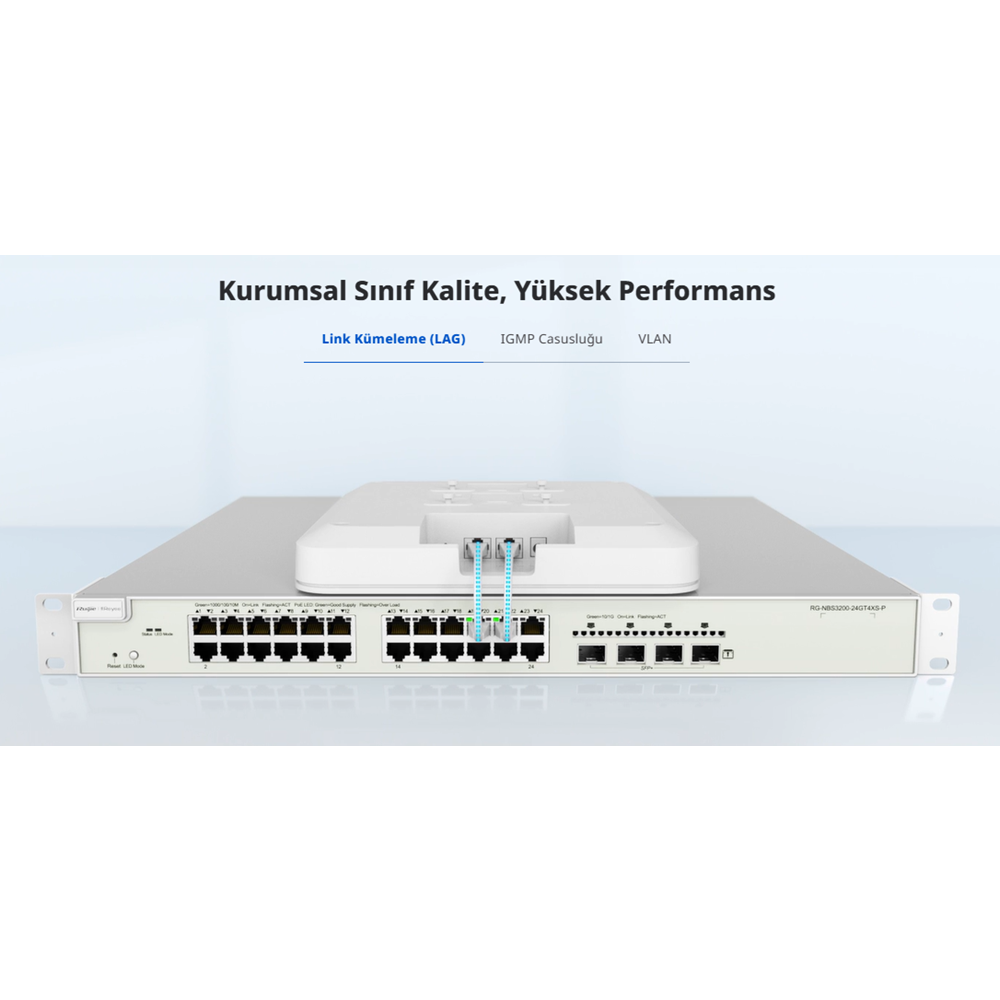 RUIJIE 48port RG-NBS3200-48GT4XS GIGABIT 4X-10GbE SFP Yönetilebilir Switch 