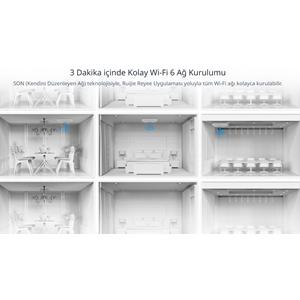 RUIJIE REYEE RG-RAP2260(G) AX1800 Dual Band Kurumsal Access Point PoE (Adaptör Yok)