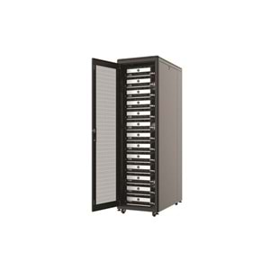 AGER 32U 600x800mm Dikili Tip Siyah Kabinet Vega AG-VB32U6080S1 Cam Kapak 