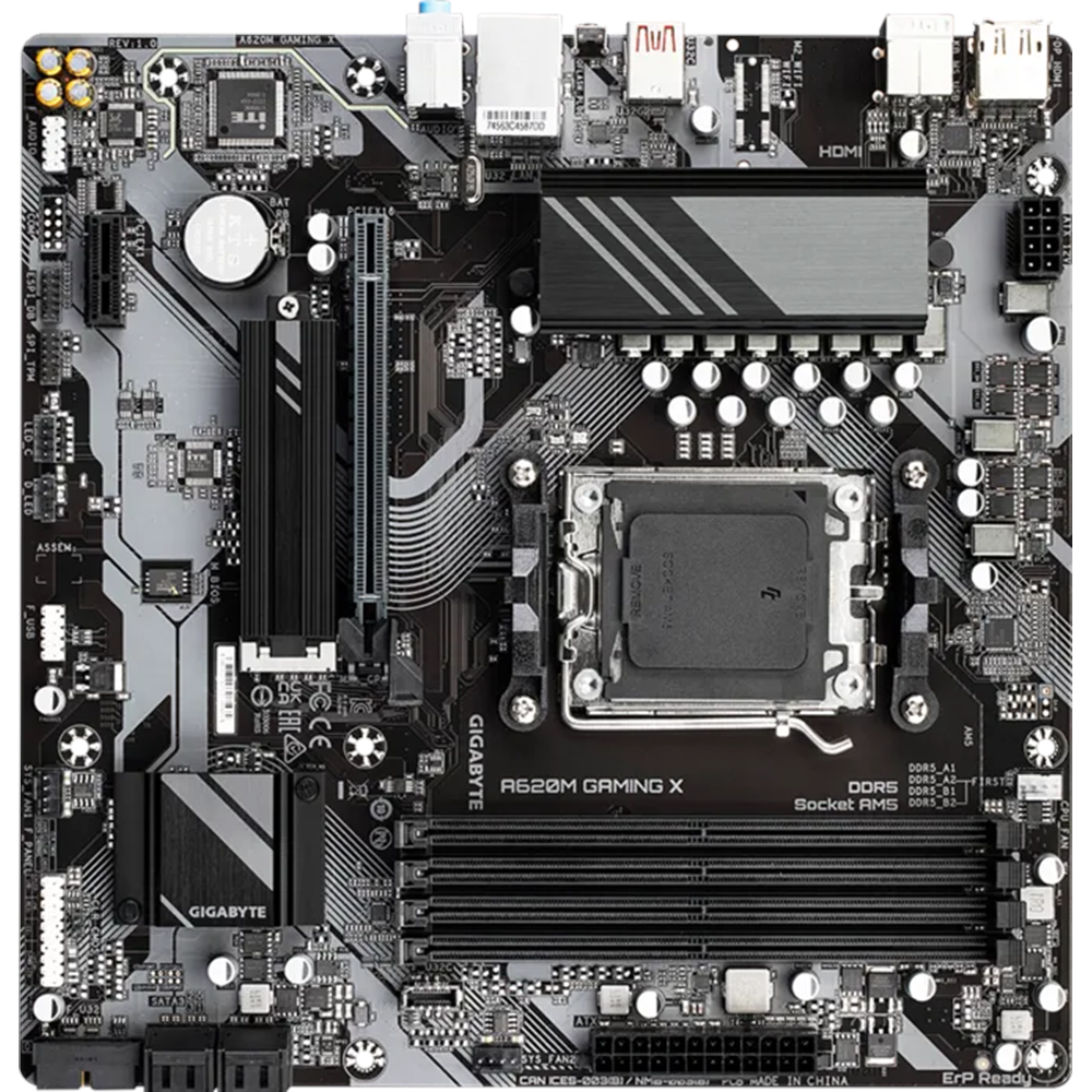 GIGABYTE A620M GAMING X DDR5 HDMI-DP PCIE 5.0 AM5 mATX