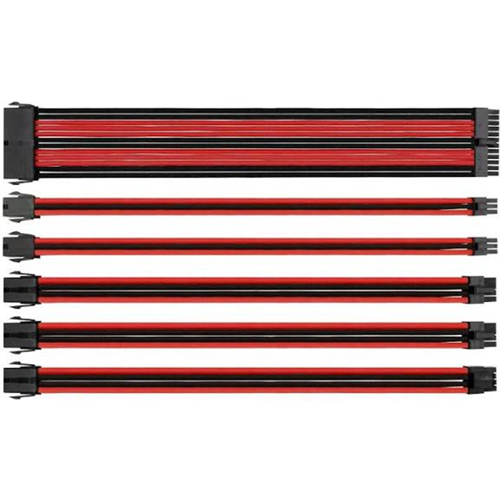 THERMALTAKE TtMod AC-033-CN1NAN-A1 Kırmızı/Siyah Power Supply Sleeved Kablo Seti (16 AWG)