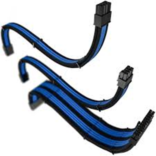 THERMALTAKE AC-035-CN1NAN-A1 TtMod Mavi/Siyah Power Supply Sleeved Kablo Seti (16 AWG)