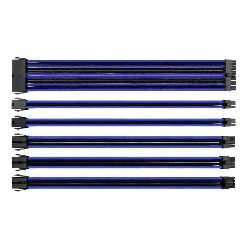 THERMALTAKE AC-035-CN1NAN-A1 TtMod Mavi/Siyah Power Supply Sleeved Kablo Seti (16 AWG)