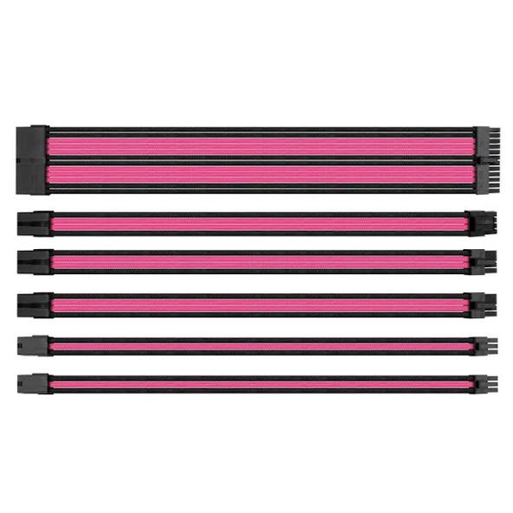 Thermaltake TtMod Pembe/Siyah Power Supply Sleeved Kablo Seti (16 AWG)