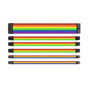 Thermaltake TtMod AC-049-CNONAN-A1 Rainbow Power Supply Sleeved Kablo Seti (16 AWG)