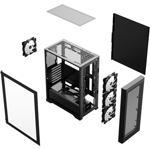 FRISBY 600w 80+ BRONZE FC-9480G Gaming Mid Tower PC Kasası