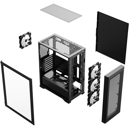 FRISBY 600w 80+ BRONZE FC-9480G Gaming Mid Tower PC Kasası