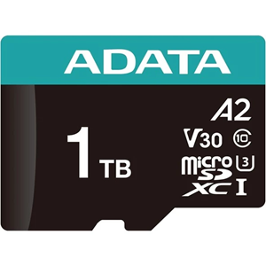 ADATA 1TB Premier Pro AUSDX1TUI3V30SA2-RA1 U3 V30 A2 100-85MB/s + Adaptör microSDXC Hafıza Kartı