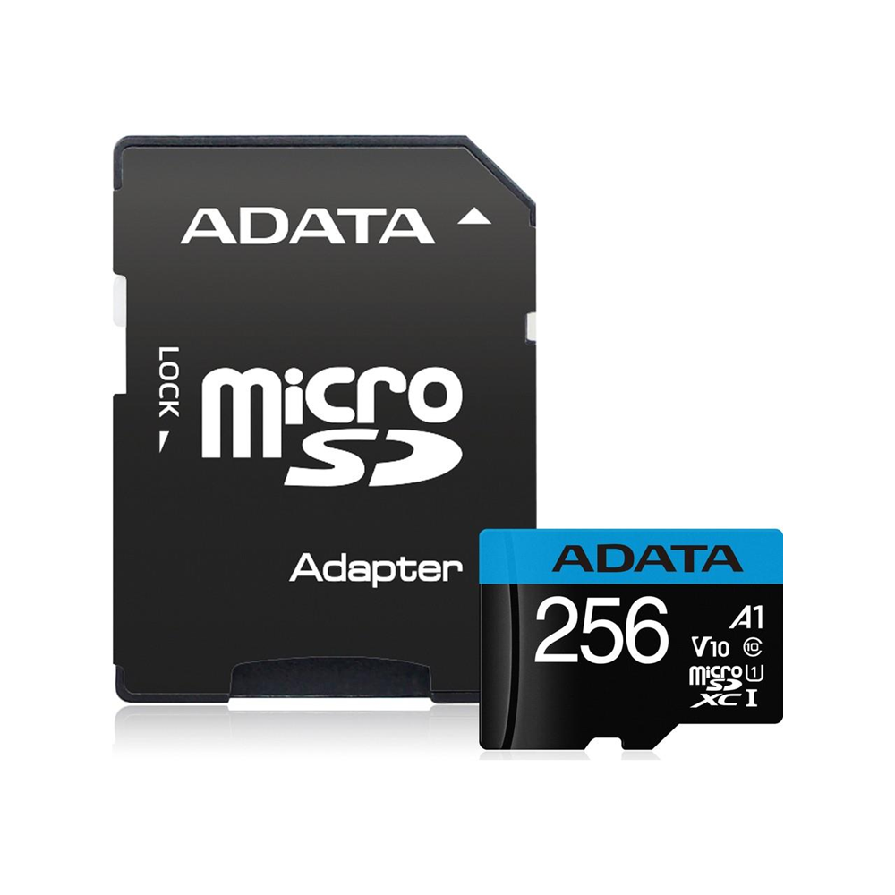 Adata 256GB Premier 100MB/S CLASS10 A1 Adaptörlü MicroSDXC Hafıza Kartı AUSDX256GUICL10A1-RA1