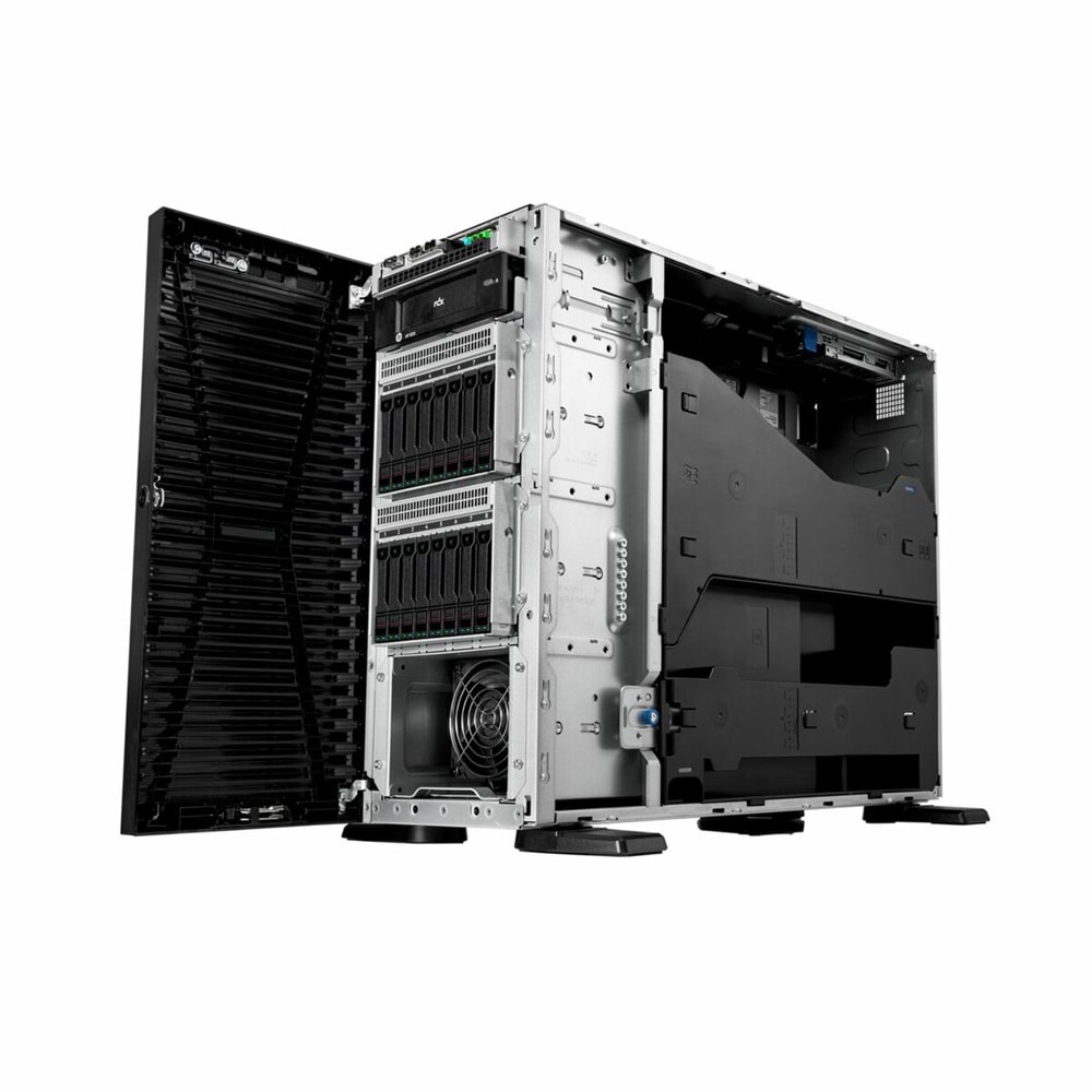 HPE PROLIANT ML110 G11 P81774-425 XEON 3508U-32GB DDR5 RDIMM-2X480GB+2X3.84B SSD-2x1000w Tower Sunucu