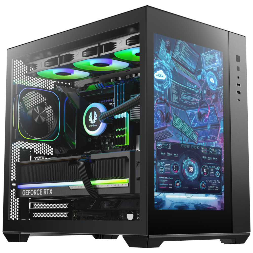 BITFENIX 850W 80+ BRONZE ALD BFC-ADB85KKGSK-4A 4-ARGB Fanlı Gaming Mid-Tower PC Kasası