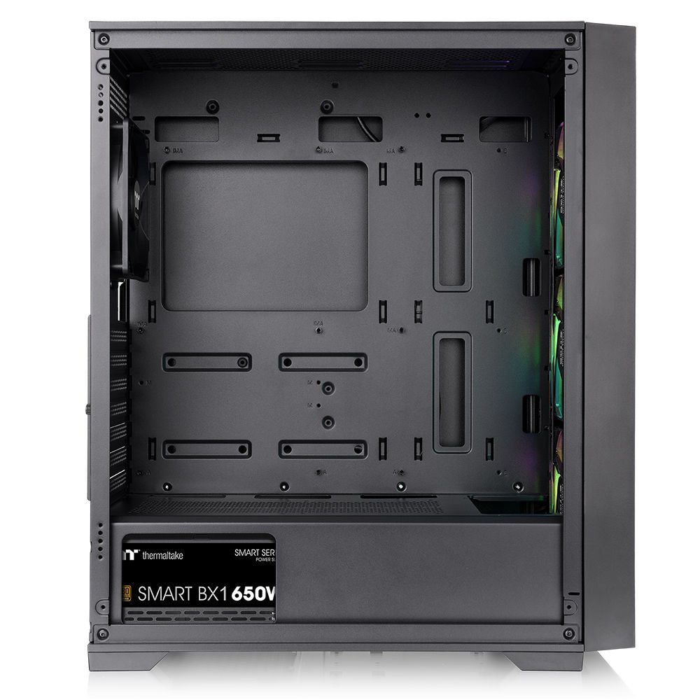 THERMALTAKE 650W 80+ BRONZE V290 TG CA-3Z7-65M1WE-00 3-ARGB FANLI Gaming Mid-Tower PC Kasası