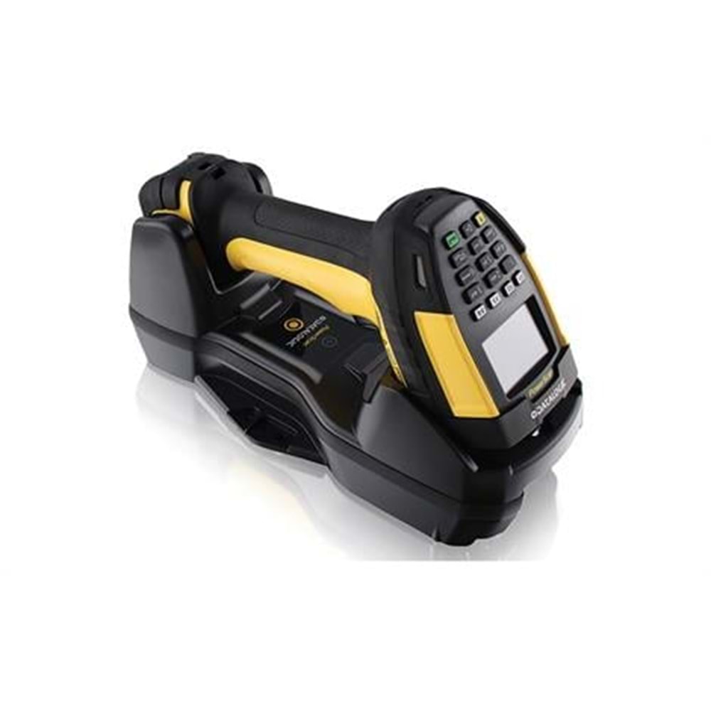 DATALOGIC PowerScan PM9600-DHP PM9600-DHP433RBK20 1D/2D RS-232 Cradle + Adaptör Kablosuz Karekod Okuyucu KIT EU