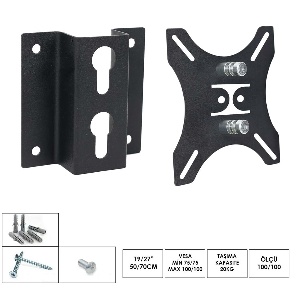 Ufix Lcd Monitör Askı Aparatı Sabit 19/27 50-70 Cm Kare
