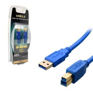 Emba S-Link Yazıcı Kablosu Usb 3.0 Gold 1.5Mt Slx-U35