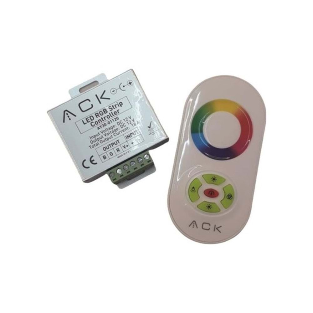 Ack Kontrol Cihazı Rgb Dokunmatik Kumandalı 12V 18A 280W Ay30-01120