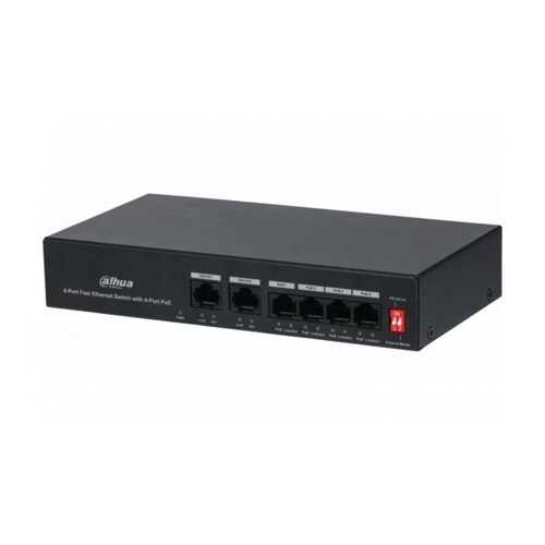 Dahua Switch Pfs3006-4Et-36 6 Port 10/100 4 Poe 2 Fe Uplink