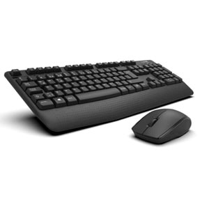 Turbox Workeys Office USB Kablosuz 2.4ghz Siyah Multimedya Standart Q Kablosuz Klavye ve Mouse