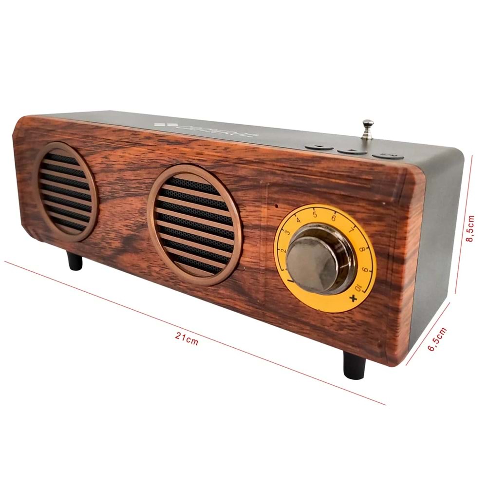 Radyo Nostalji Şarjlı Bt/Usb/Sd/Fm Cameron Cm-1923Bt