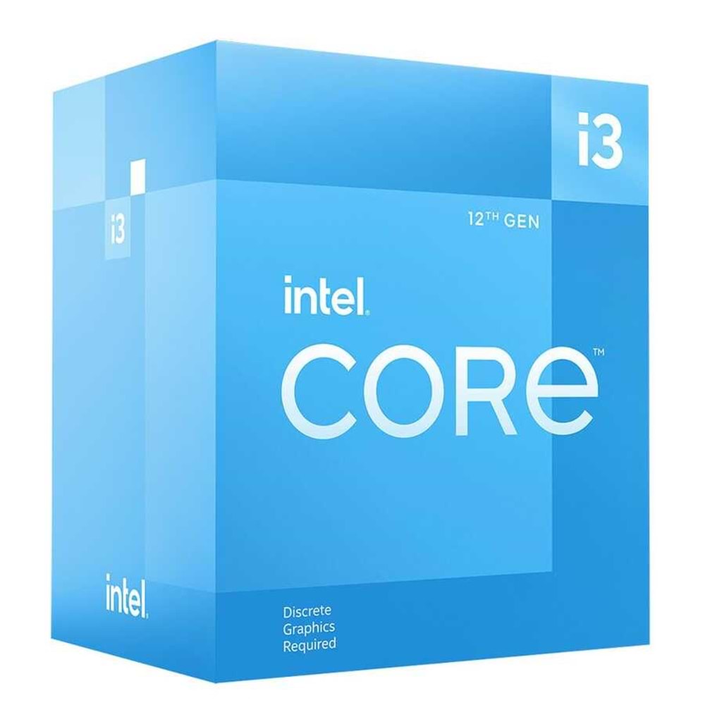 Intel i3 12100F 3.30Ghz 12Mb 4 Çekirdek 1700P Box İşlemci