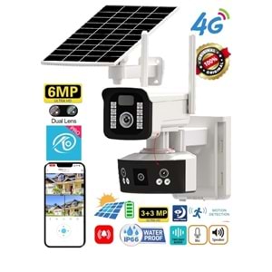 O-KAM-3920 6MP 4G Solar Dual Lens PTZ Kamera 3 Kamera 3+3MP