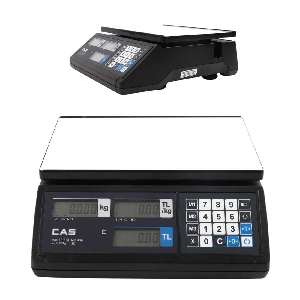 Cas T-Erjr-C 15kg Barkodsuz Terazi Online