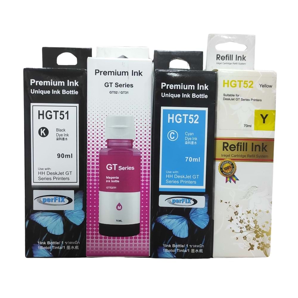 Perfix Hgt51- Hgt52 Üniversal Set Şişeli Muadil Mürekkep