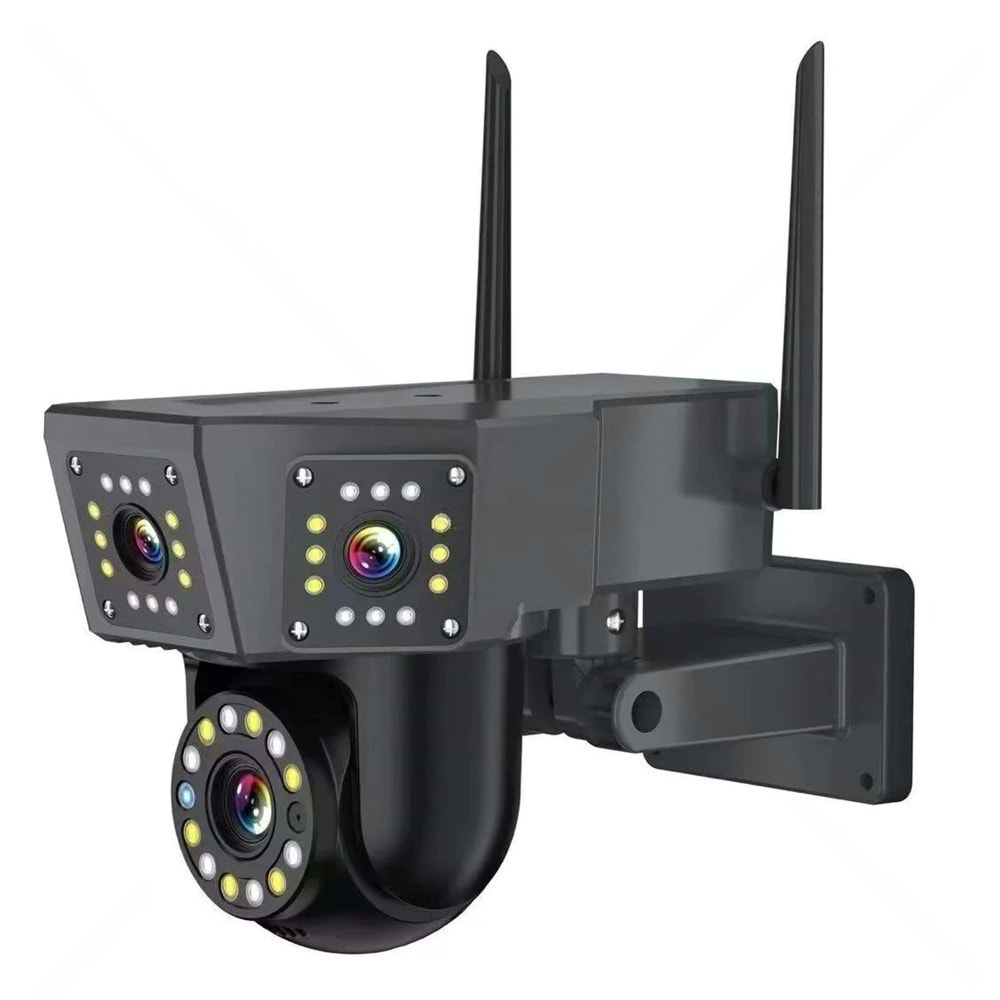 O-KAM 3016 Wifi 6Mp Ptz 3Mp+3Mp 3lü Siyah Kasa