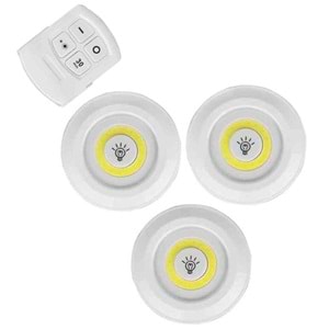 Cob Led Aydınlatma Pilli Kumandalı 3 Adet Volemi V-3+1