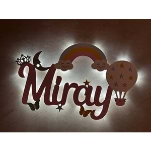 Gece Lambası Led li İsimli Model 80 X 50 CM Gökkuşağı-1